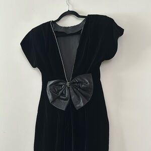 Deadstock 80s Velvet and Diamanté Vintage Dress Sz 4
